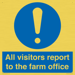 All visitors report to the farm office